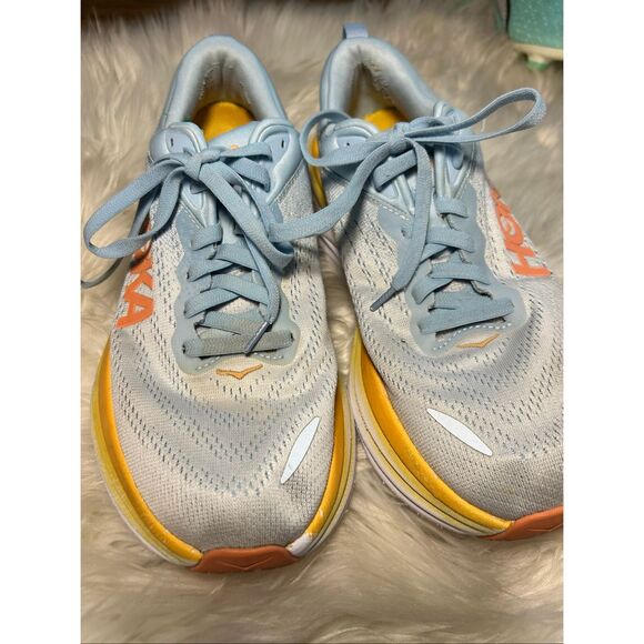 Hoka Shoes - Hoka One One Bondi 8 Womens 9 Shoes Blue Running Sneaker